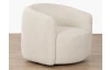 Otočné kreslo Alken, krémovo-béžová látka