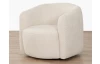 Otočné kreslo Alken, krémovo-béžová látka