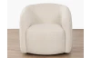 Otočné kreslo Alken, krémovo-béžová látka