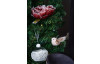 Vianočné dekorácie Zasnežená pivonka na klipe 14 cm, hnedá