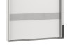 Šatníková skriňa Monaco, 225 cm, biela/sivé sklo