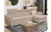 Rohová sedacia súprava Mistic, hnedo-béžová látka