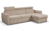 Rohová sedacia súprava Mistic, hnedo-béžová látka