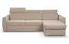 Rohová sedacia súprava Mistic, hnedo-béžová látka