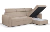 Rohová sedacia súprava Mistic, hnedo-béžová látka