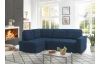 Rohová sedacia súprava Stilo, tmavo modrá látka, ľavý roh