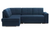 Rohová sedacia súprava Stilo, tmavo modrá látka, ľavý roh