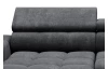 Rohová sedačka Bull,grafitová tkanina,ľavý roh,elektrické polohovanie