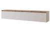 Závesná TV skrinka Asko Living, 180 cm, dub artisan/biela