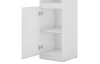 Regál s dvierkami Carlos, biely, šírka 40 cm