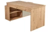 Rohový písací stôl Kanada, dub artisan/kašmírová béžová mat