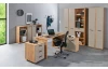 Rohový písací stôl Kanada, dub artisan/kašmírová béžová mat
