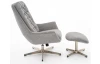 Hojdacie kreslo s podnožkou Swift, holubia šedá látka