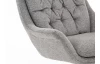 Hojdacie kreslo s podnožkou Swift, holubia šedá látka