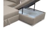 Rohová sedacia súprava Aldon, béžová tkanina, pravý roh