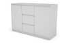 Komoda so 3 zásuvkami Carlos, biela, 120 cm