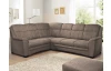 Rohová sedacia súprava Bruno, šedo-hnedá látka, ľavý roh