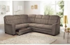 Rohová sedacia súprava Bruno, šedo-hnedá látka, ľavý roh