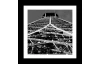 Rámovaný obraz Eiffelova veža detail 20x20 cm, čiernobiely
