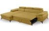 Rohová sedacia súprava Scala, kurkumovo žltá látka, ľavý roh