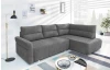 Rohová sedačka na trvalé spanie Island,  šedá látka, pravý roh