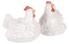 Veľkonočná dekorácia Keramická biela sliepka, mix 2 druhov