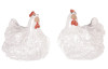 Veľkonočná dekorácia Keramická biela sliepka, mix 2 druhov