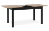 Rozkladací jedálenský stôl Coburg 137x80 cm, čierny/dub artisan