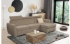 Rohová sedacia súprava Mistic, svetlo hnedá látka