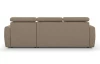 Rohová sedacia súprava Mistic, svetlo hnedá látka
