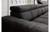 Rohová sedačka Bull,grafitová tkanina,pravý roh,elektrické polohovanie