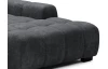 Rohová sedačka Bull,grafitová tkanina,pravý roh,elektrické polohovanie
