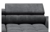 Rohová sedačka Bull,grafitová tkanina,pravý roh,elektrické polohovanie