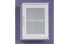 Kúpeľňová závesná skrinka Orlando, biela / satinované sklo