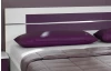 Posteľ s nočnými stolíkmi Burano 160x200 cm, biela/fialová