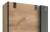 Šatník s posuvnými dverami Liverpool, 180 cm, dub