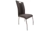 Jedálenská stolička Bari, šedá látka/čierna ekokoža