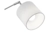Stojaca lampa Tommy, 5 svietidiel, matný nikel/biela látka