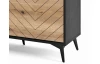 Úložná komoda so zásuvkami Diamond, čierna/dub