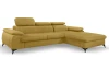 Rohová sedacia súprava Scala, žltá látka, pravý roh