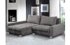 Rohová sedacia súprava Kevin, popolavá šedá látka, ľavý roh