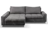 Rohová sedacia súprava Kevin, popolavá šedá látka, ľavý roh