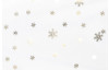 Vianočný behúň na stôl Zlaté vločky, biely, 150x40 cm