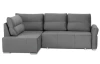Rohová sedačka na trvalé spanie Island,  šedá látka, ľavý roh