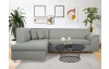 Rohová sedacia súprava Bernett, svetlo šedá tkanina, ľavý roh