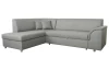 Rohová sedacia súprava Bernett, svetlo šedá tkanina, ľavý roh