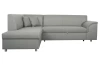 Rohová sedacia súprava Bernett, svetlo šedá tkanina, ľavý roh