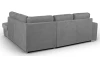 Rohová sedacia súprava Eddi, stredne šedá látka, pravý roh