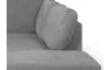 Rohová sedacia súprava Eddi, stredne šedá látka, pravý roh