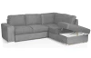 Rohová sedacia súprava Eddi, stredne šedá látka, pravý roh